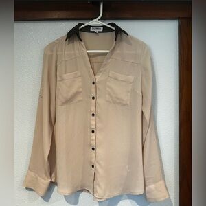 Express Black and Cream Portofino Shirt Size XS